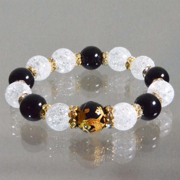 【オニキス彫刻金龍】天水分（あめのみくまり）ブレスレット