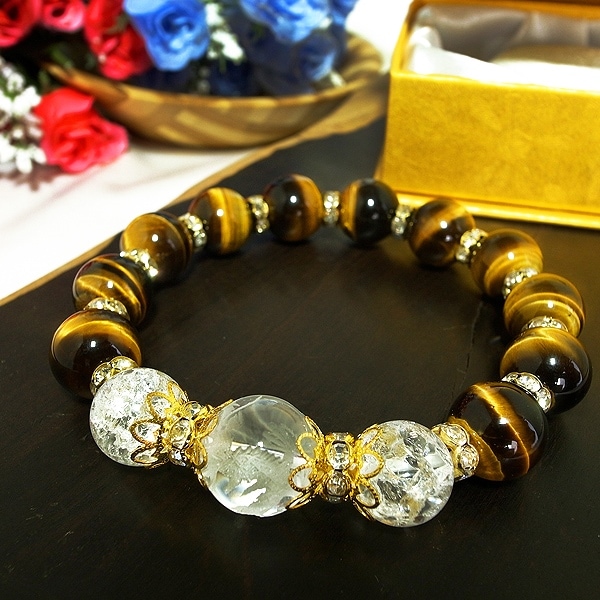 ★幸運と希望を呼び込む★龍虎風雲タイガーアイブレスレット