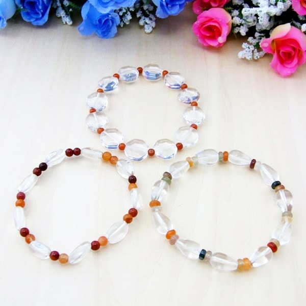 天然水晶×ルチルクォーツ 強運ブレスレット 　