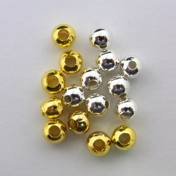 アクセサリー専用♪真鍮珠(ボール)φ3～6mm　100点入