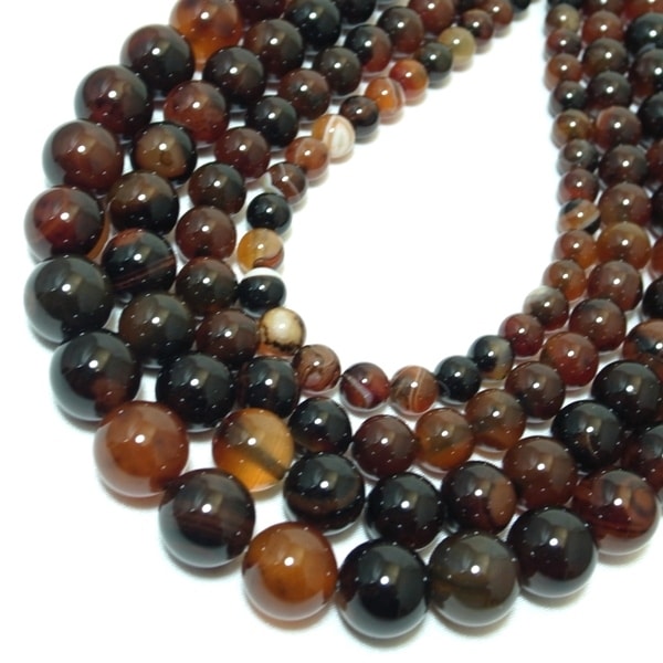 夢幻メノウ 一連 （φ8mm-14mm） 連売り 素材 パーツ 丸玉