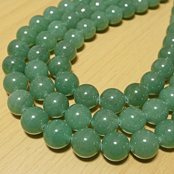 アベンチュリン丸珠 一連 (φ4mm-12mm) 連売り 素材 パーツ 丸玉