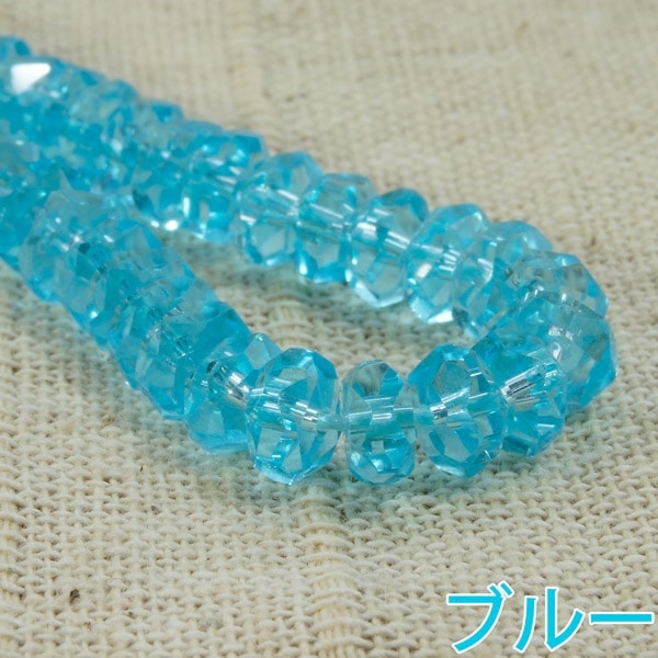 カラフルカットガラスビーズ 一連  (約3×6mm） 連売り 素材 パーツ 天然石 パワーストーン