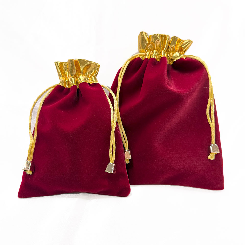 四角 ベロアポーチ（巾着袋・ブレスレット専用ポーチ・バッグ） 