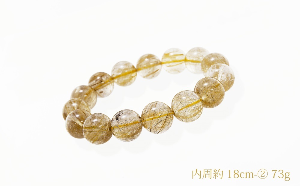【とみとみちょぷ】ゴールドルチル シルバールチル ブレスレット【15mm】 個別売り ブラジル産 金運アップ ゴールドルチルクォーツ 15mm