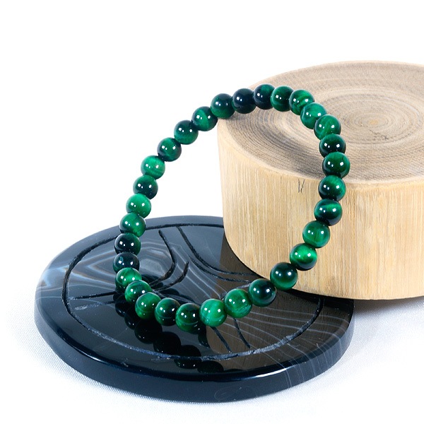 グリーンタイガーアイ緑虎(6mm)ブレスレット | 天然石一覧