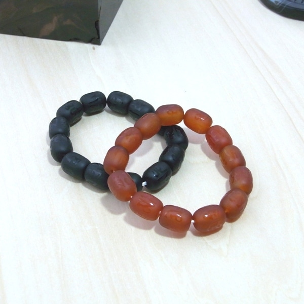 ◇六字箴言ブレスレット＜フロスト太鼓タイプ＞11×14mm（小） | 天然石