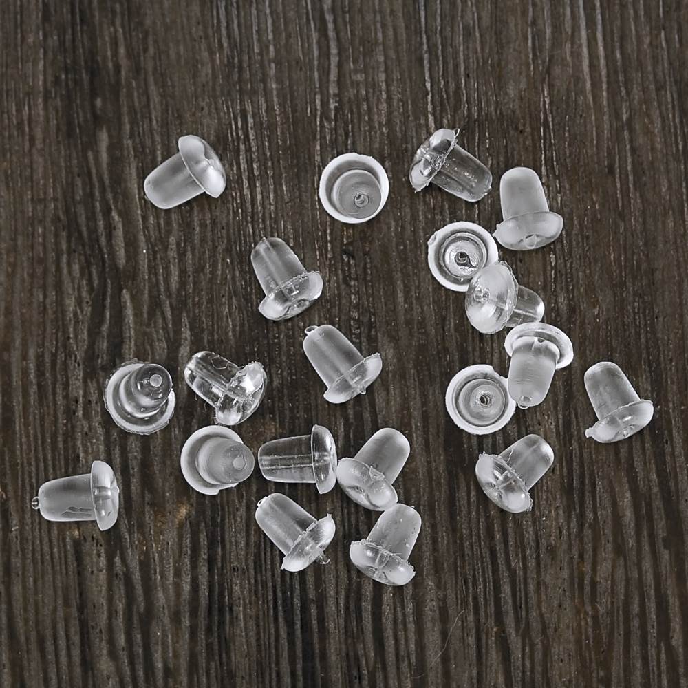 アクセサリー金具 ピアスキャッチ 3.5×5mm （20点入り） 樹脂 ゴム 留め具 パーツ ハンドメイド