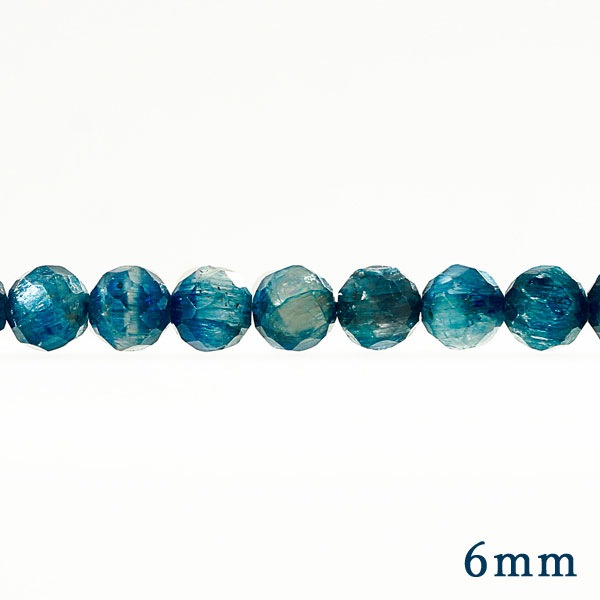 <ラウンドカット> カイヤナイト 6mm-8mm 一連 連売り 素材 パーツ