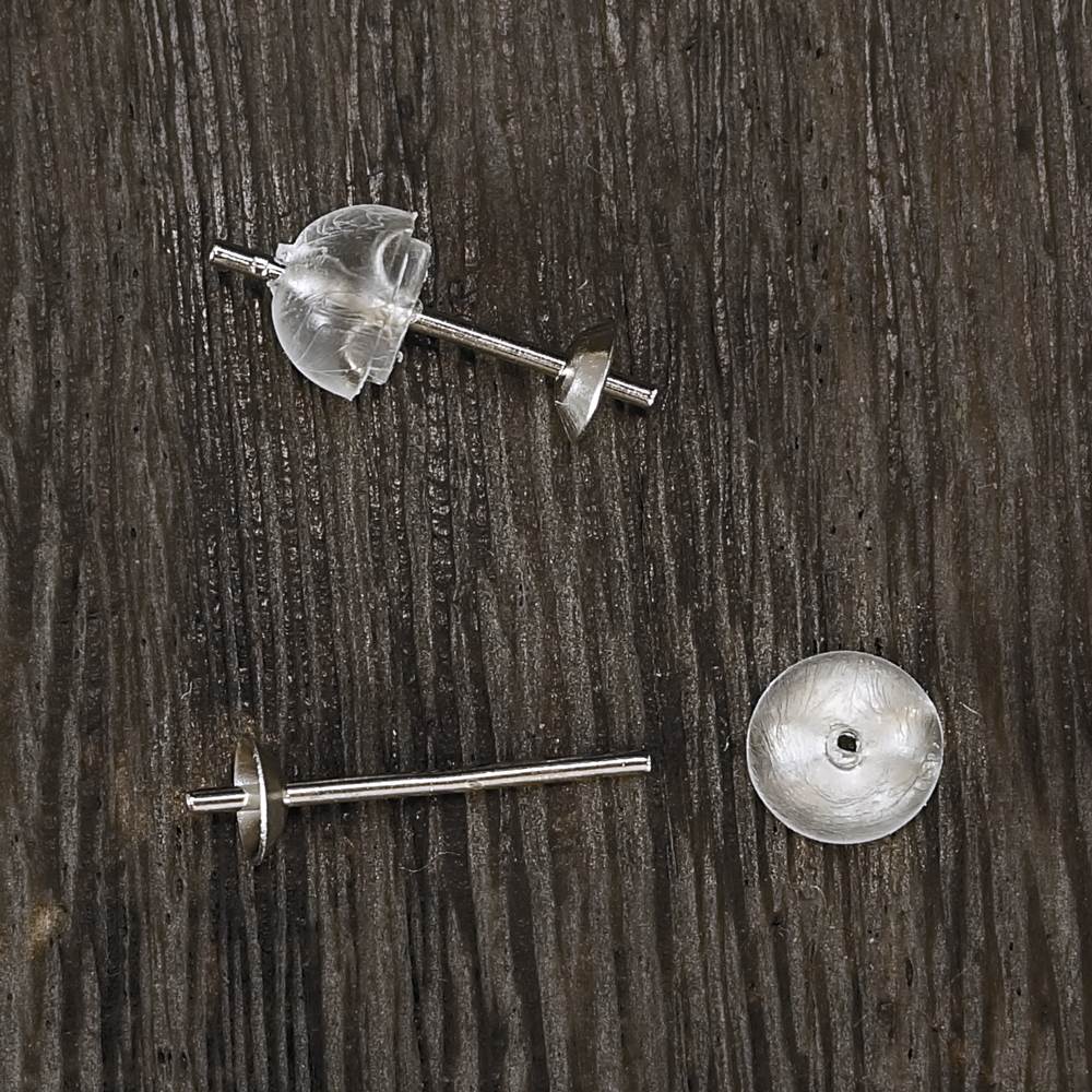 アクセサリー金具 ピアス 芯立 丸キャッチ4mm （1ペア