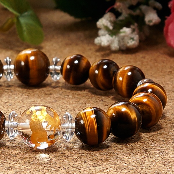 午年】馬ブレスレット♪金塗り彫刻馬φ12mm | 天然石一覧,天然石