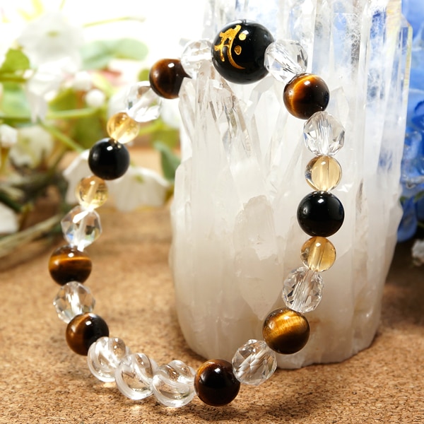 午年×金運ブレスレット♪金塗り彫刻梵字 | 天然石一覧,天然石から探す