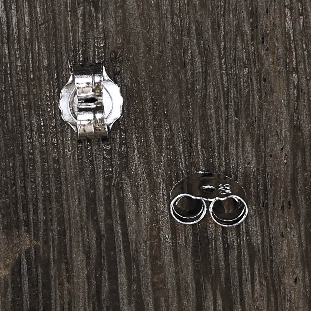 アクセサリー金具 ピアス 芯立 丸皿4mm (1ペア) シルバー925 プラチナ仕上げ 留め具 パーツ ハンドメイド