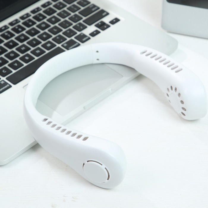 2024最新モデル 首掛けファン(USBケーブル付き) ネッククーラー 羽なし 軽量 静音 扇風機 首かけ 連続送風 首掛け ネックファン 携帯 5段階風量 USB充電 ハンディ 持ち運び 熱中症対策 コンパクト 冷却