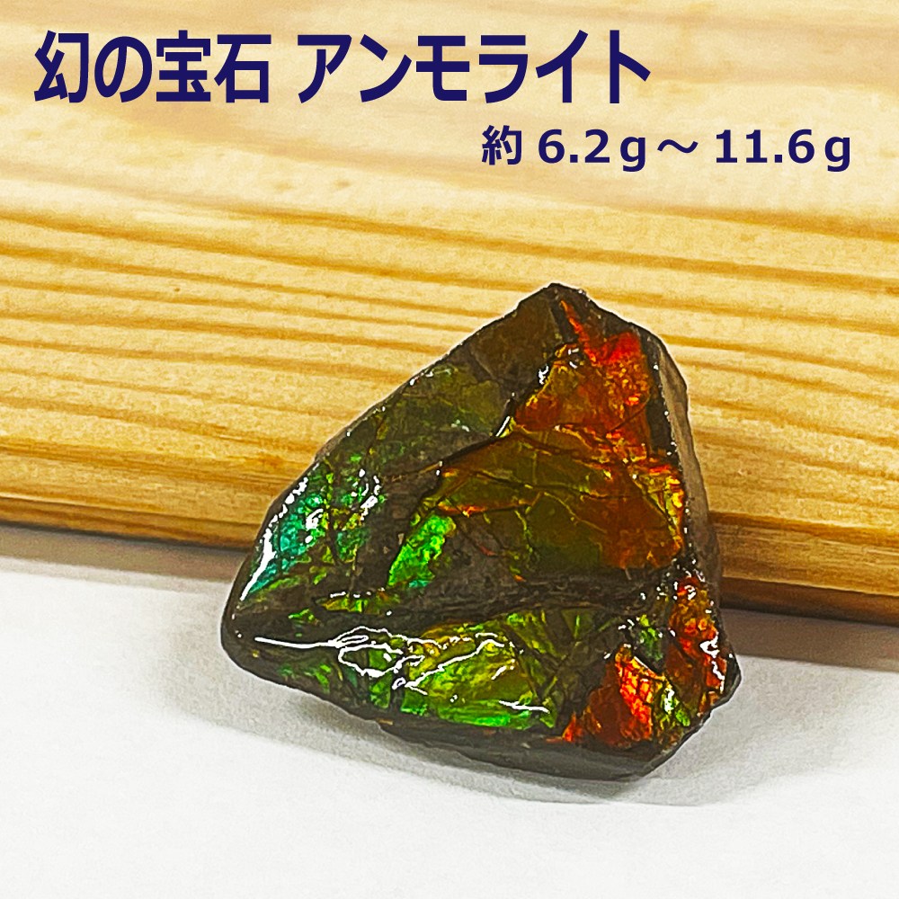 カナダ(アルバータ州)産 幻の宝石 アンモライト化石 赤緑系  バッファローストーン （その2） アンモナイト 龍鱗 ドラゴンスケールス 原石 置物 インテリア パワーストーン