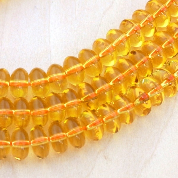 平黄水晶 一連  連売り 素材 パーツ ボタンカット