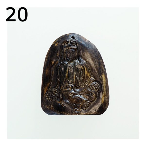 最高品質 天然沈香 彫物 観音細工 約19.8g ネックレストップ 香木