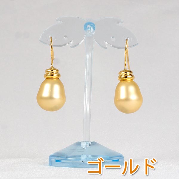 ＜ドロップ＞貝パールピアス