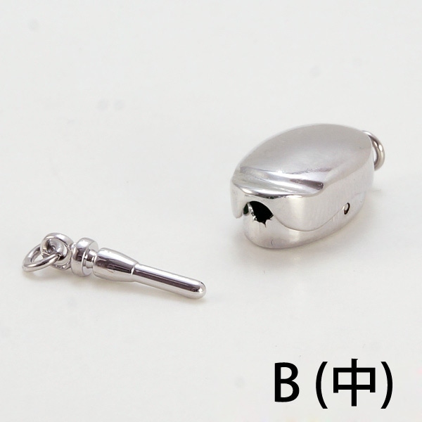 ワンタッチ式留め金具 クラスプ☆真鍮(プラチナ仕上げ) 1点 | 天然石