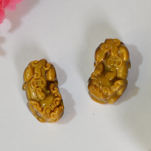 ヒキュウペア★彫刻タイガーアイ♪(中)