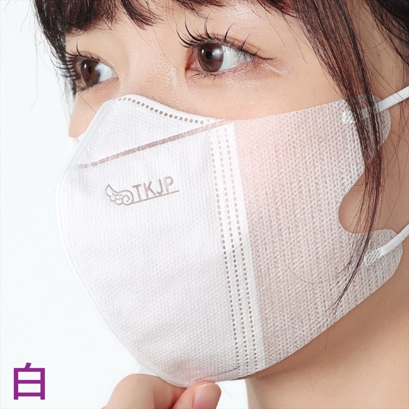 【K21】 爽快♪小顔効果♪人気急上昇！らくらく 3D 不織布マスク 立体 3層 50枚（10枚×5袋） レギュラー 使い捨て