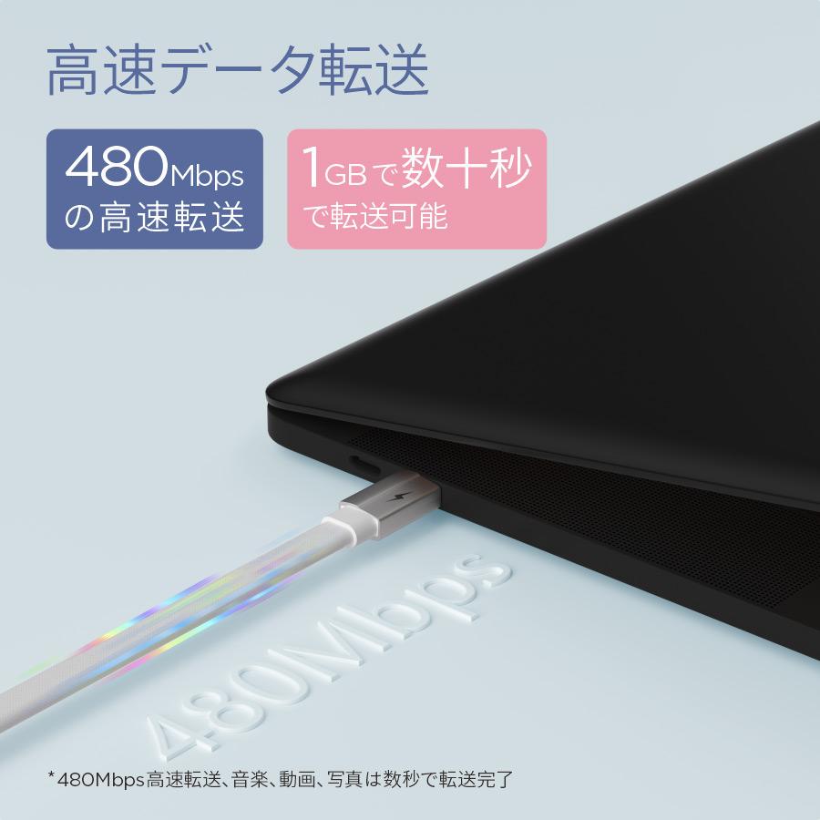 OiXi Type-C ケーブル【2本セット PD3.0対応】USBケーブル  0.15m/1.5m 5A/80W 急速充電 高速データ転送