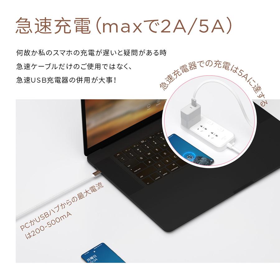 OiXi Type-C ケーブル【2本セット PD3.0対応】USBケーブル  0.15m/1.5m 5A/80W 急速充電 高速データ転送