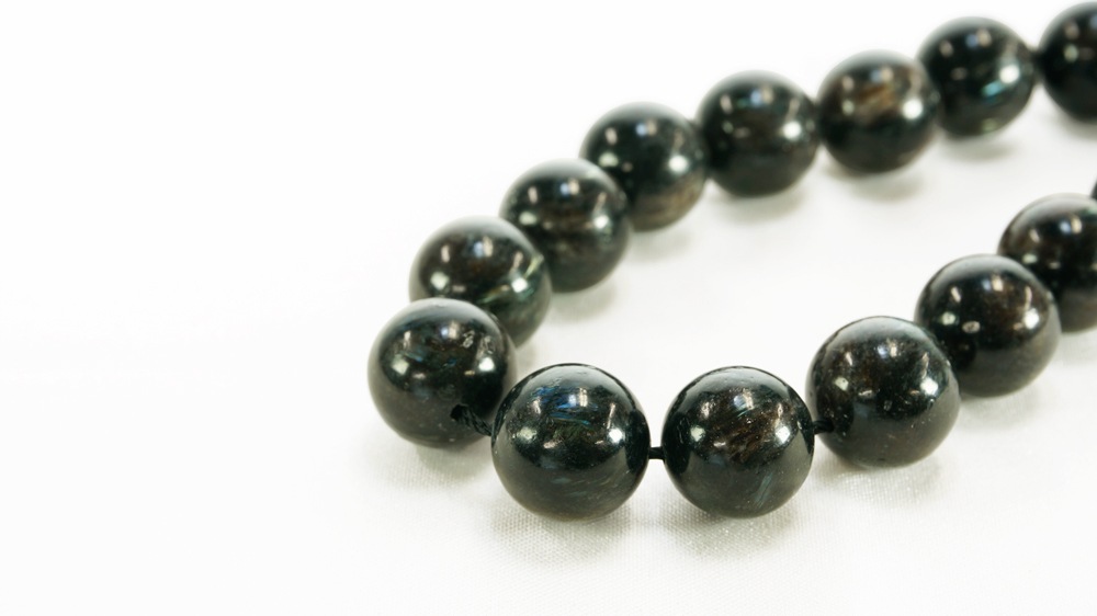 ブラックドラゴンクォーツ （黒龍晶） 14mm 一連 天然石 パワーストーン 素材 パーツ 連売り 資材 材料 ハンドメイド 業務用