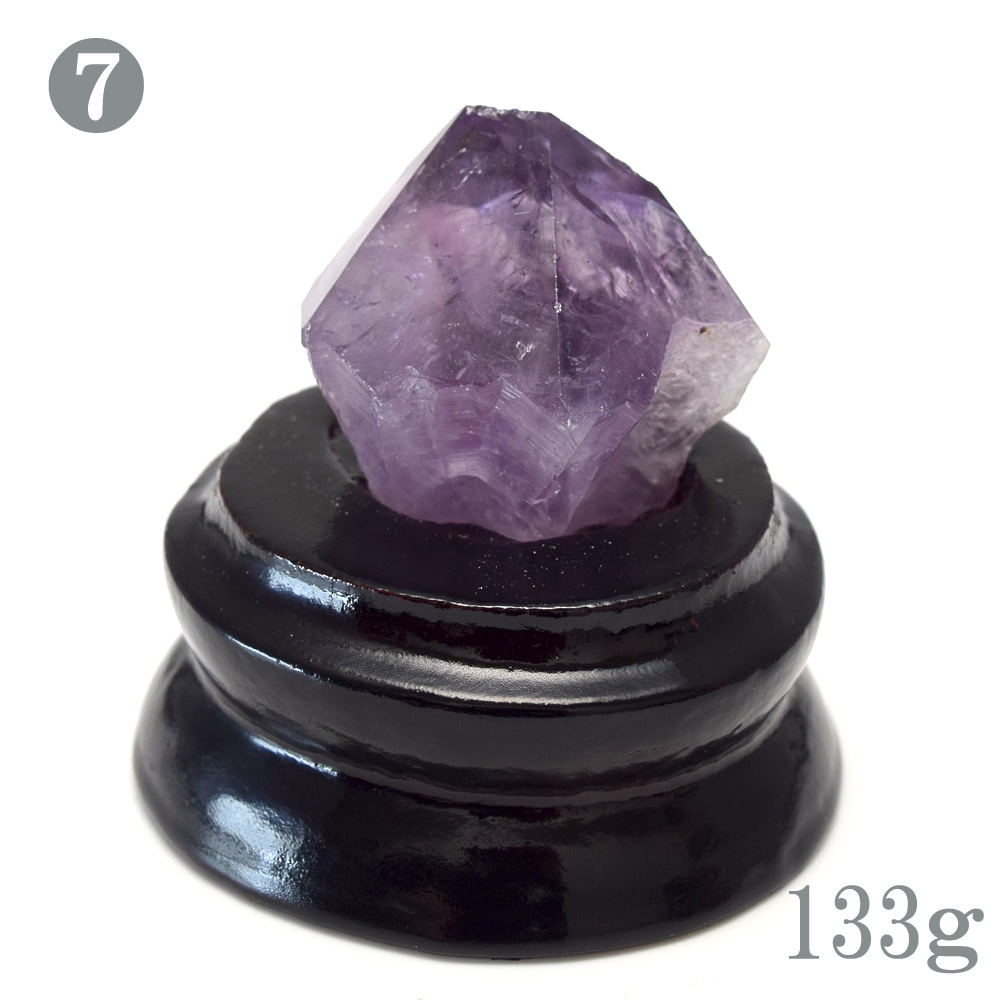 【1点もの】 ウルグアイ産 アメジスト 原石 小さめ 約90g ～ 180g 約 7cm クラスター 置物 インテリアストーン ポリッシュ 鉱物 紫水晶 置き物 天然石