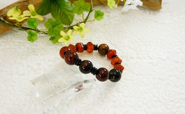 Amazon.co.jp: 【天然石】青めのう（ブルーアゲート） ブレスレット用