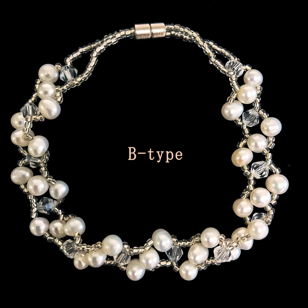 【2点セット】 淡水パール ネックレス&ブレスレット セット販売 全3タイプ パワーストーン アクセサリー 天然石