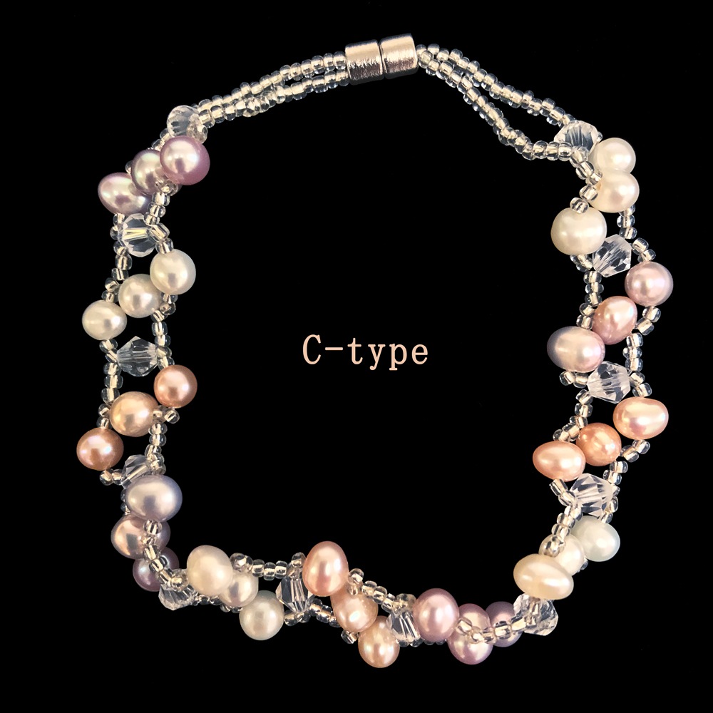 【2点セット】 淡水パール ネックレス&ブレスレット セット販売 全3タイプ パワーストーン アクセサリー 天然石