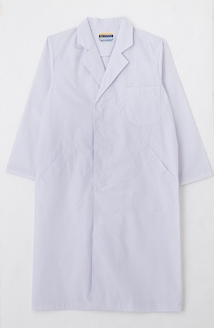 110　メンズドクターコート　シングルタイプ　ホワイト