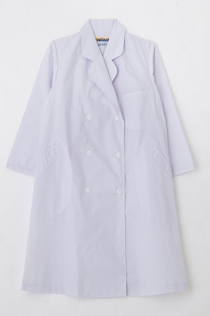 125　レディースドクターコート　ダブル　ホワイト