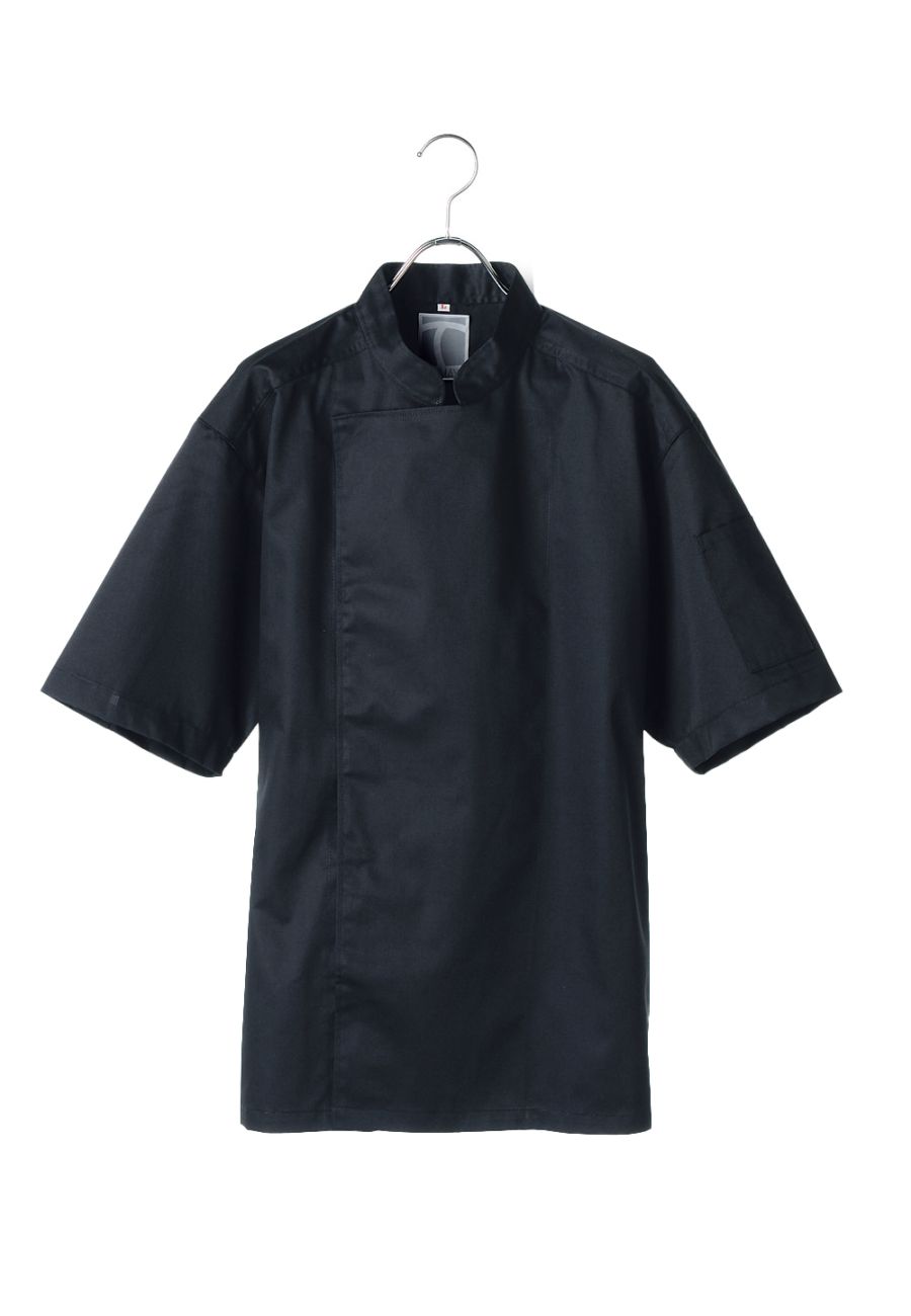 C102-15 コックコート半袖　ブラック