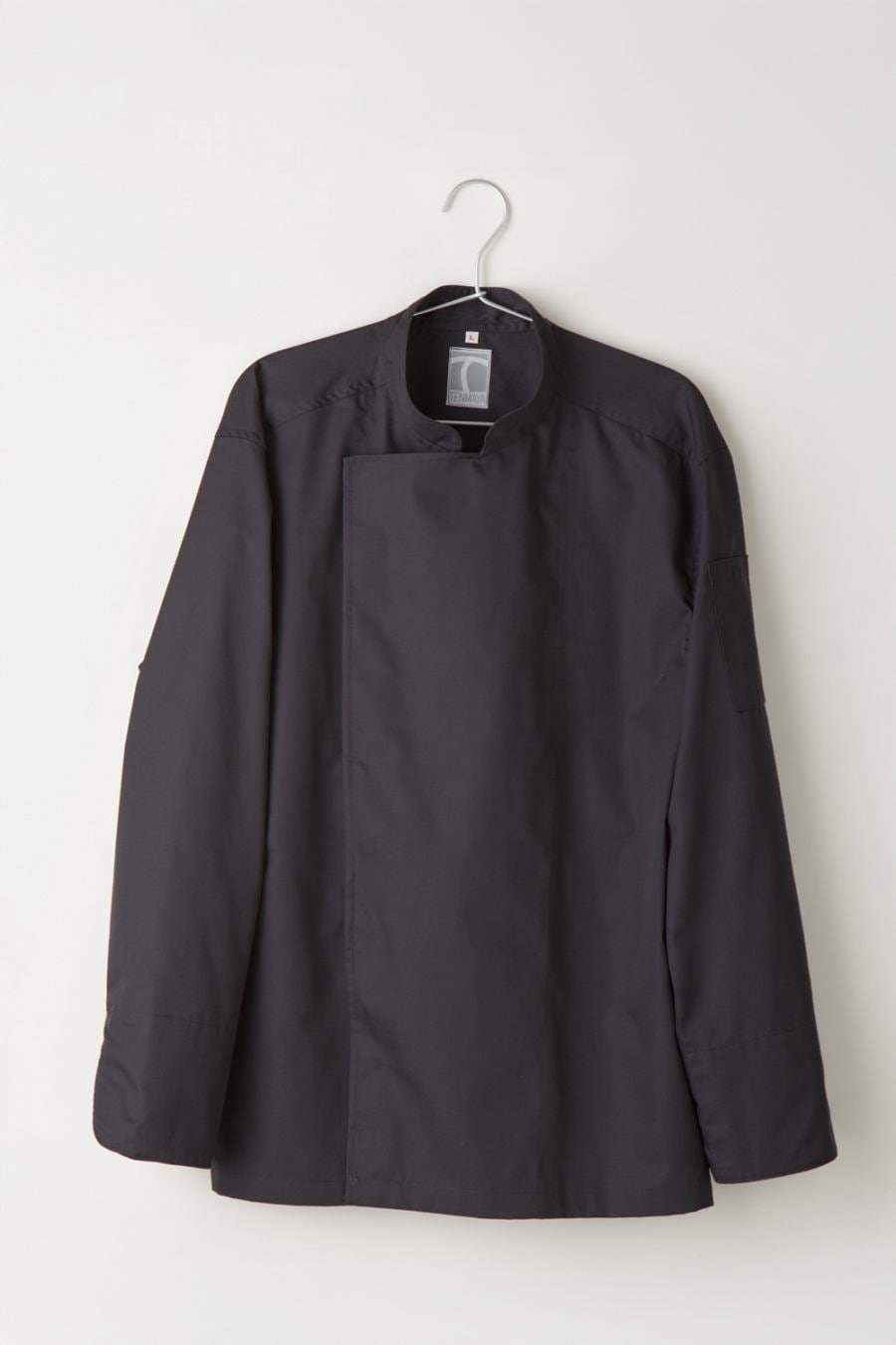 C100-16　コックコート長袖　ダークグレー