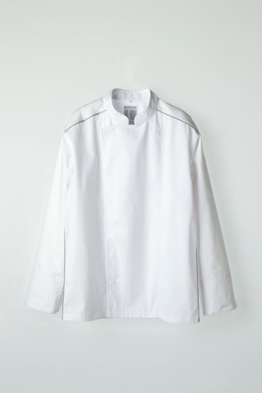 C150-10-GP　コックコート長袖　グレーパイピング