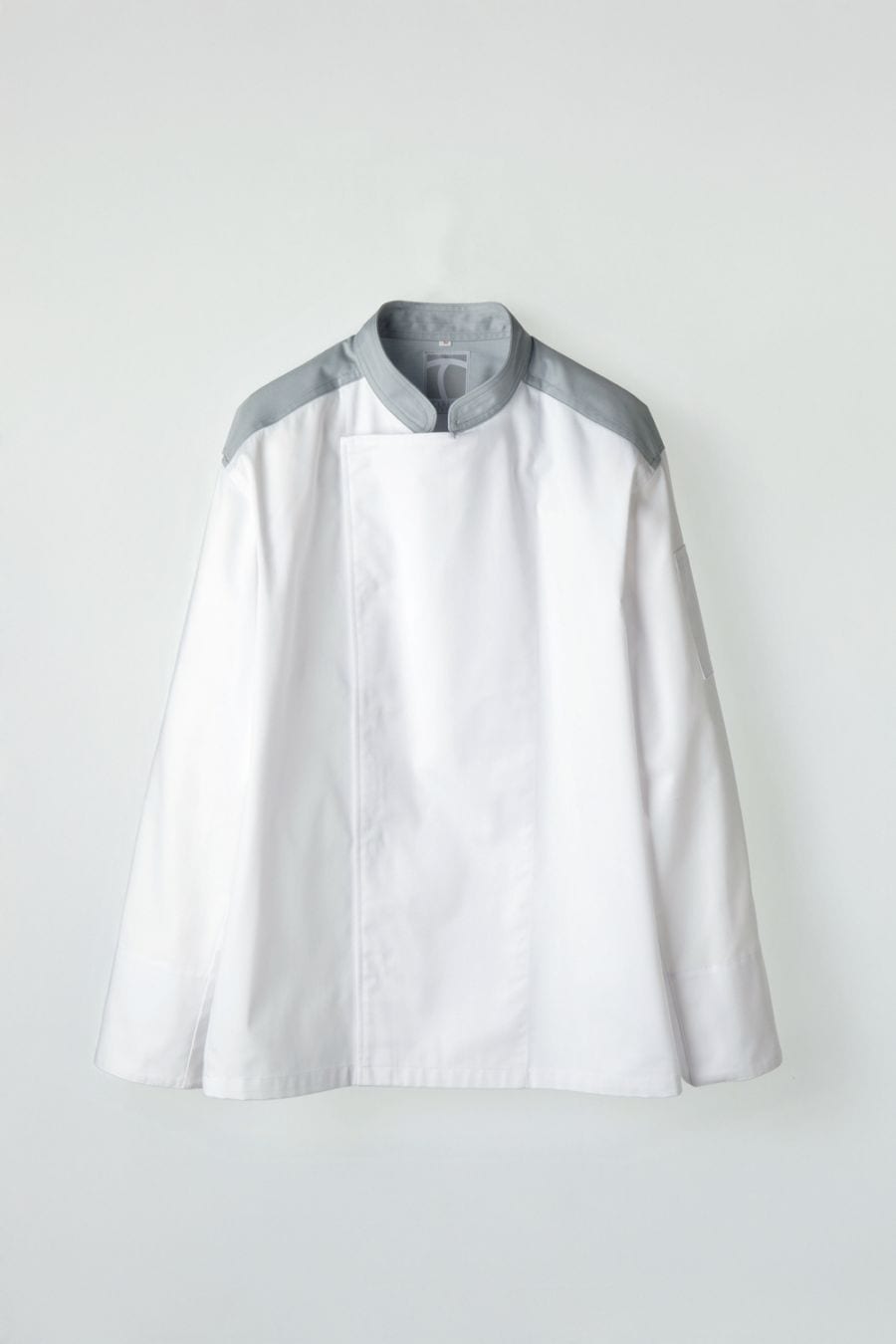 C170-10-WG　コックコート長袖　グレーカラー・ショルダー