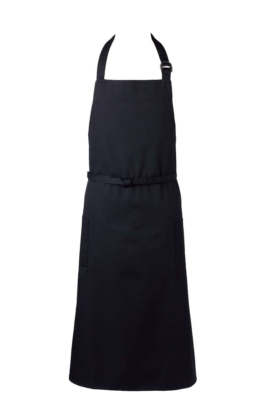 2070-15　胸付ソムリエエプロン　ブラック