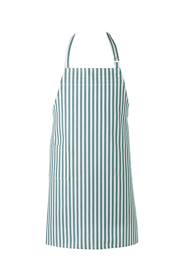 2106　ストライプエプロン　グリーン