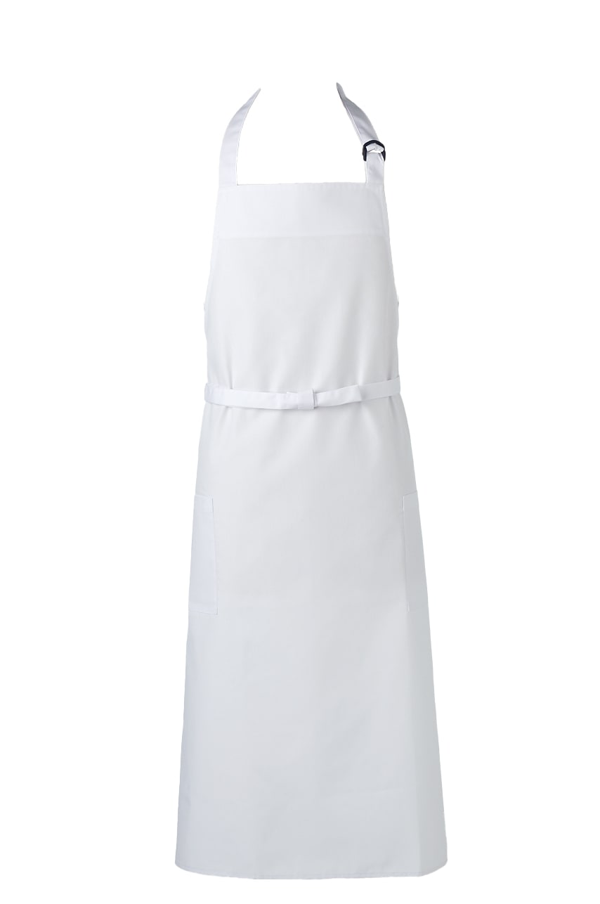 2070-10　胸付ソムリエエプロン　ホワイト