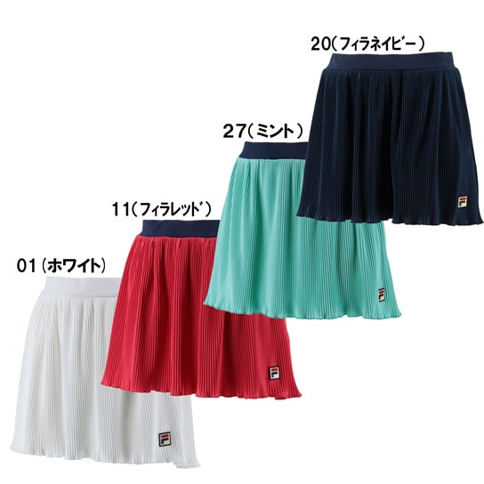 フィラ FILA テニス スコート VL2614 01 ホワイト スコート テニス FILA VL2614（ﾚﾃﾞｨｽ）スコート 2023春夏ウェア CZ6SGW047