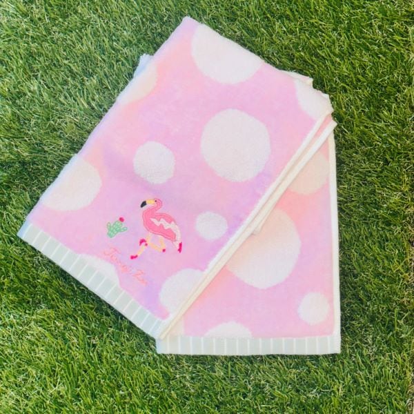 専用♥お年玉超特価❤みかん＊柔ふわ❤ヘアドライタオル♥ドーナツアニマル…ピンク♥ 天王寺動物園オリジナル】フェイスタオル フラミンゴ | 天王寺動物園