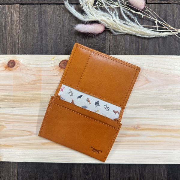 天王寺動物園オリジナル】栃木レザーロゴエンボス名刺入れ CML