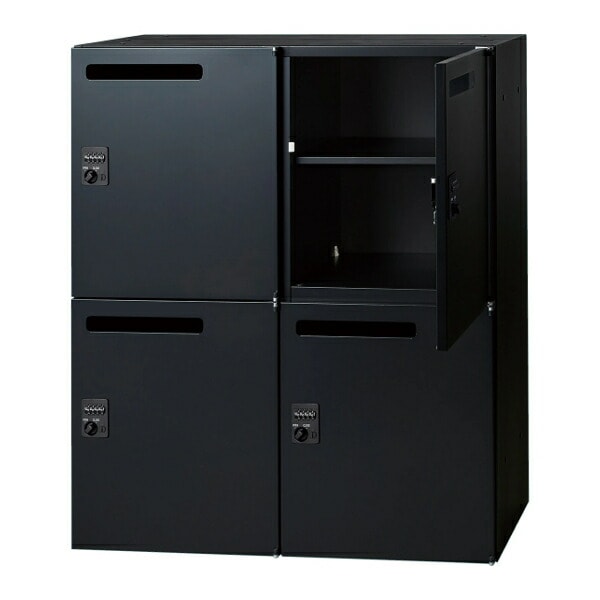 井上金庫 IC書庫 キャビネット IC-0910MPD BK W900 D450 H1050 4人用