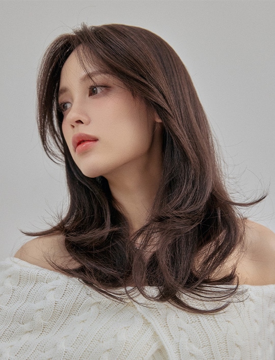 総手植えフルウィッグ) レイヤードCカール ビルドパーマ デルフィン