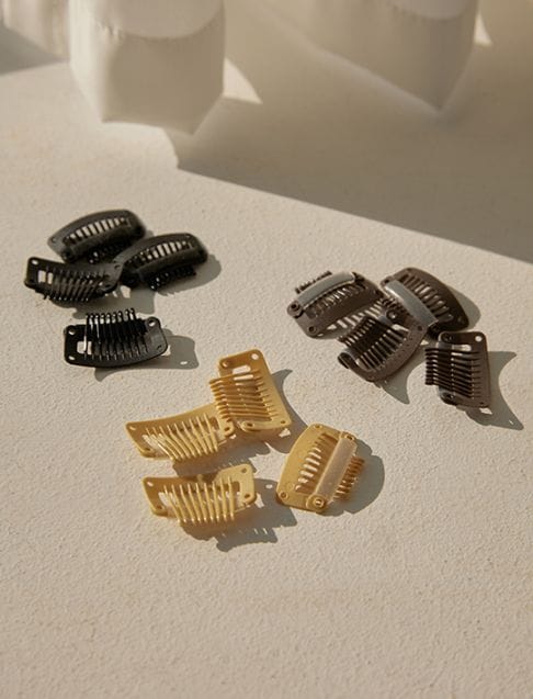 ウィッグケア用品）非金属クリップ (プラスチック製5個)