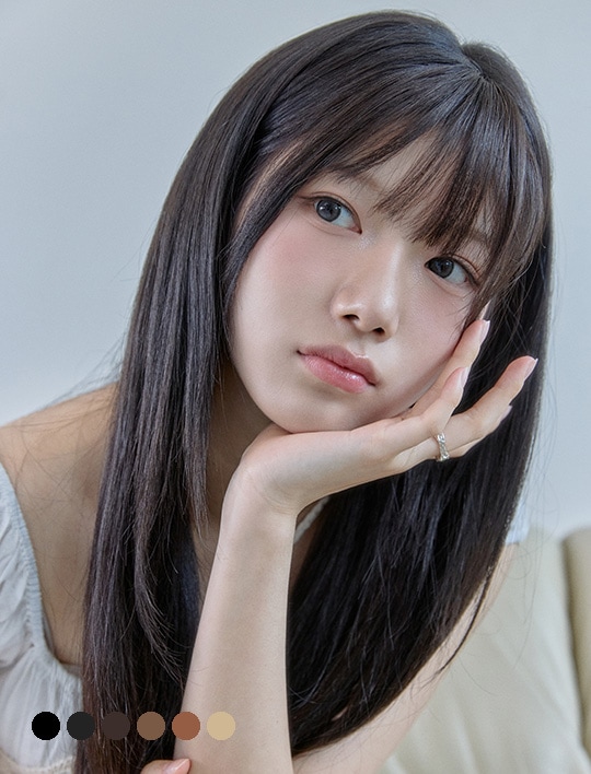 メール便送料無料」前髪ウィッグ）シースルーバング テイル（人毛100%)