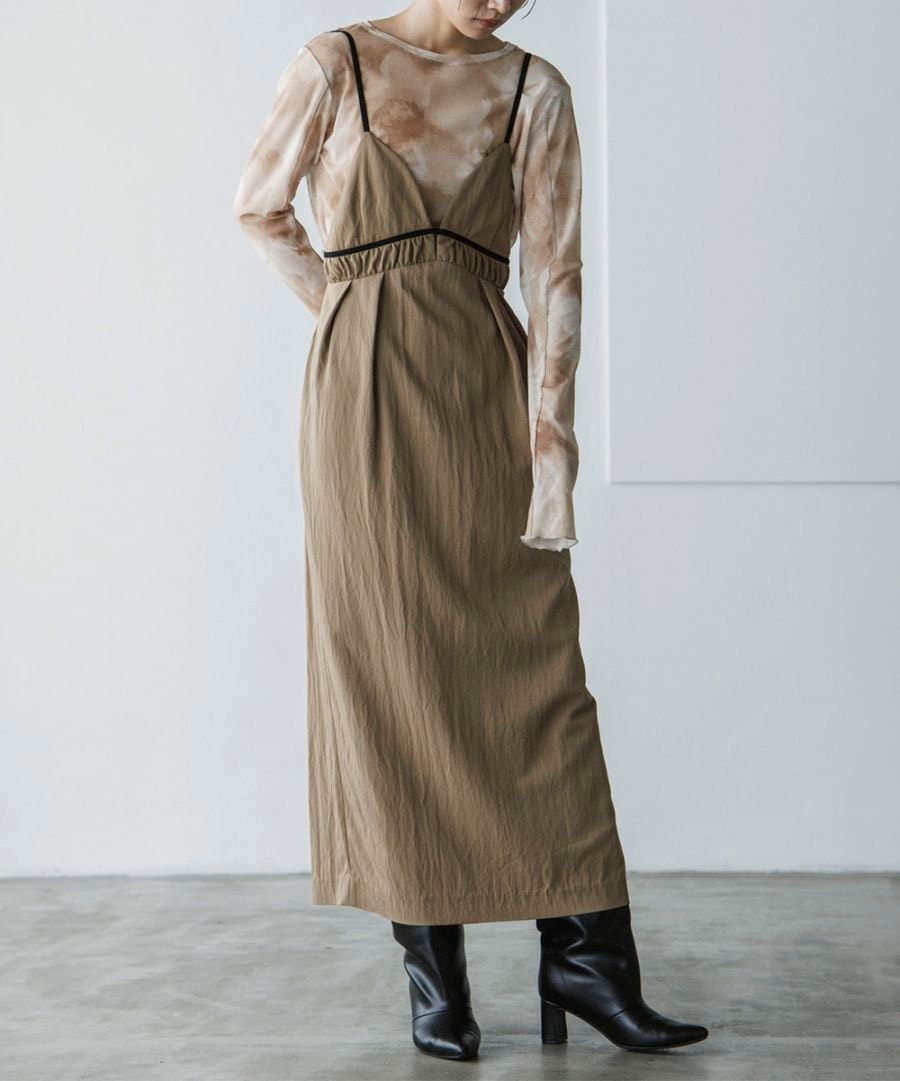 ビスチェディテールワンピース