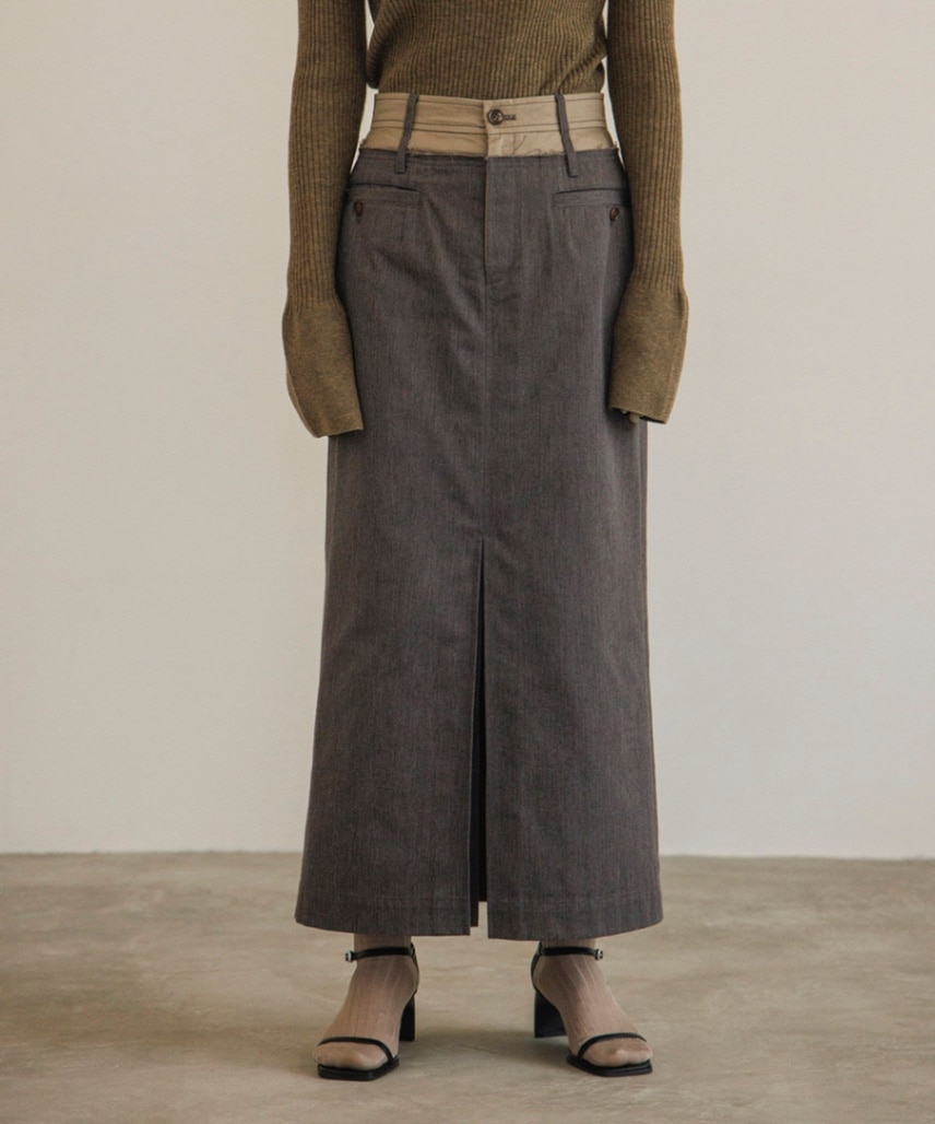 フロントタックコンビネーションスカート